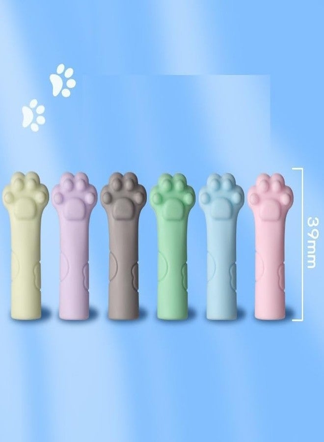 VATTU Cat Paw Pencil Cap Set for Kids & Girls | Cute Silicone Animal Paw Pen Cap | Kawaii Pencil Protector & Cover for Writing Pencils, Stationery Accessories - Multicolor (Pack of 10) - Image 3